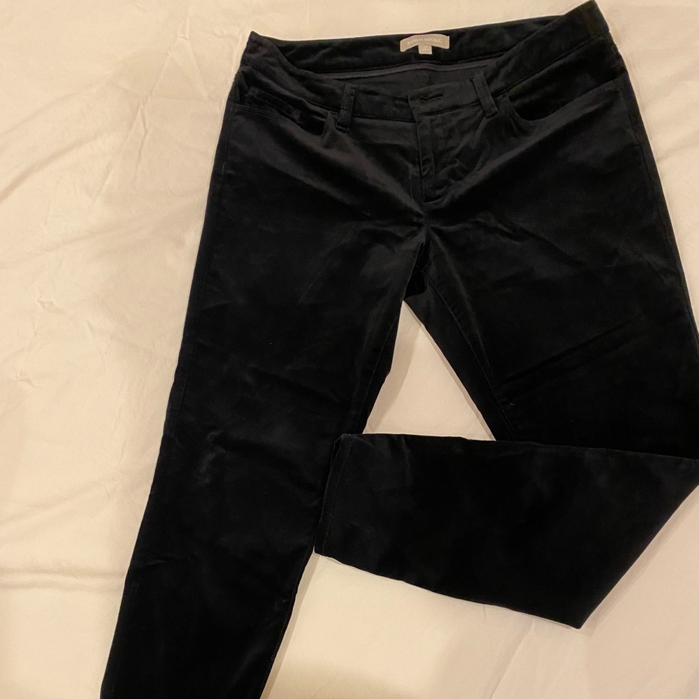 Banana Republic Black Velvet Pants size 30 ankle length